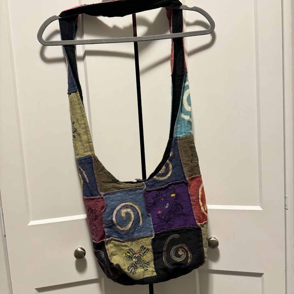 Rising International Patchwork Crossbody Bag - image 1